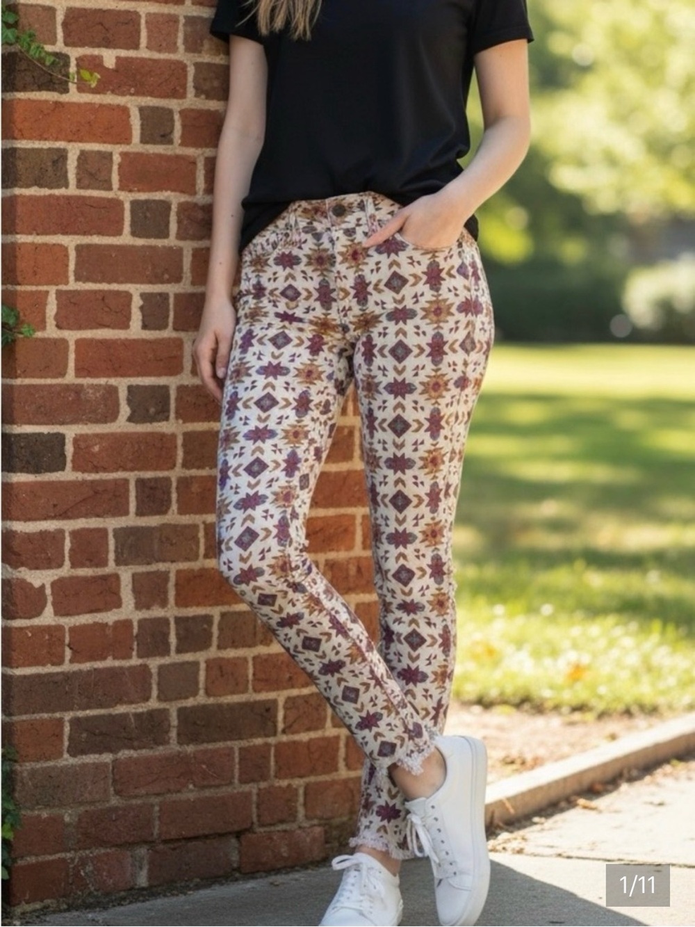 Free people Wild Child Southwestern Aztec skinny jeans